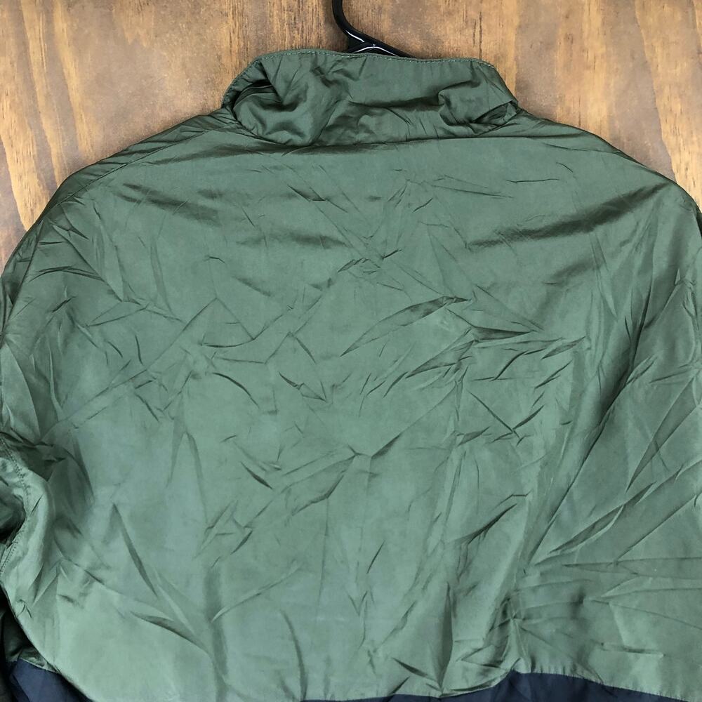 Hollister Womens Jacket Green Black Cropped Collared Bomber Windbreaker Small - Picture 11 of 12
